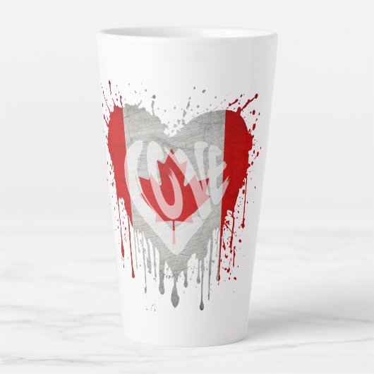 Tasse Latte Love Canada Flag (Devant)