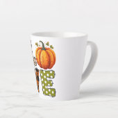 Tasse Latte LOVE - Citrouille mignon et lettres de points Polk (Angle droit)
