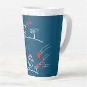 Tasse Latte LOVE ECHO - Comic Birds Tweetlercools 2 (Angle droit)
