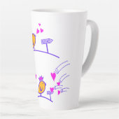Tasse Latte LOVE ECHO - Comic Birds Tweetlercools 3 (Angle droit)