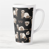 Tasse Latte Love Ferrets - Noir (Droite)