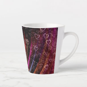 Tasse Latte Love Hearts Rideau Texture Sublimation