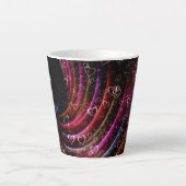 Tasse Latte Love Hearts Rideau Texture Sublimation (Devant)