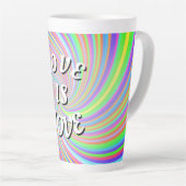 Tasse Latte Love Is Love Fierté  (Angle droit)
