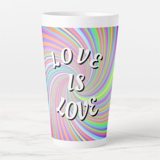 Tasse Latte Love Is Love Fierté  (Devant)