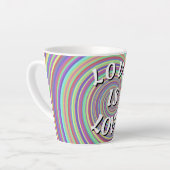 Tasse Latte Love Is Love Fierté (Angle gauche)