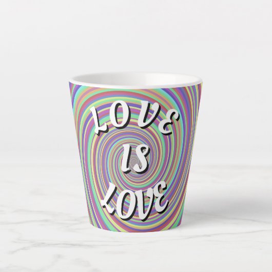 Tasse Latte Love Is Love Fierté (Devant)