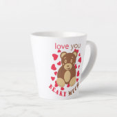 Tasse Latte Love you beary much for Valentine's Day (Angle droit)