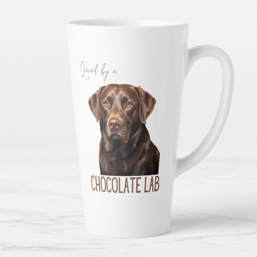 Tasse Latte Loved By A Chocolate Lab Labrador Dog Lover  (Droite)