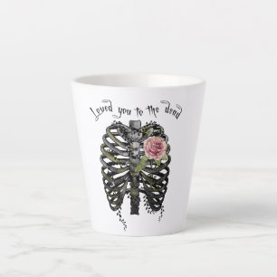 Tasse Latte Loved You to Dead - Cage de côtes gothiques