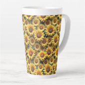 Tasse Latte Lovely 3D Sunflowers (Angle droit)