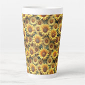 Tasse Latte Lovely 3D Sunflowers (Devant)