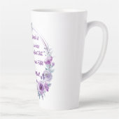 Tasse Latte Luc 1:45 Béni est Elle Florale violette (Droite)