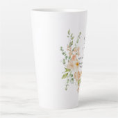 Tasse Latte Luc 1:45 Béni est Elle Printemps Orange Fleur (Devant)