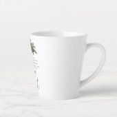 Tasse Latte Luc 2:10-11 Écriture de Noël Poinsettia (Droite)