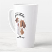 Tasse Latte Lucky Brittany Spaniel (Angle gauche)