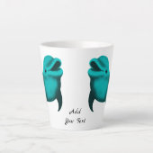 Tasse Latte Lucky Dolphin - Ajouter votre texte (Devant)