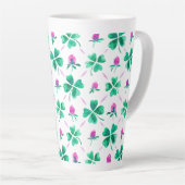 Tasse Latte Lucky shamrock (Angle droit)