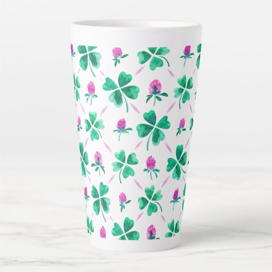 Tasse Latte Lucky shamrock (Devant)