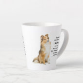 Tasse Latte Lucky Sheltie (Angle droit)