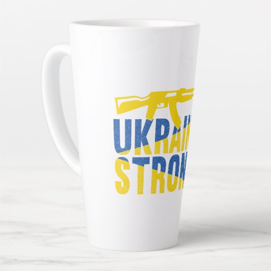 Tasse Latte L'Ukraine : un soutien fort pour l'Ukraine (Angle gauche)