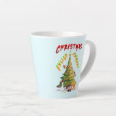 Tasse Latte Lumière de Noël (Angle droit)