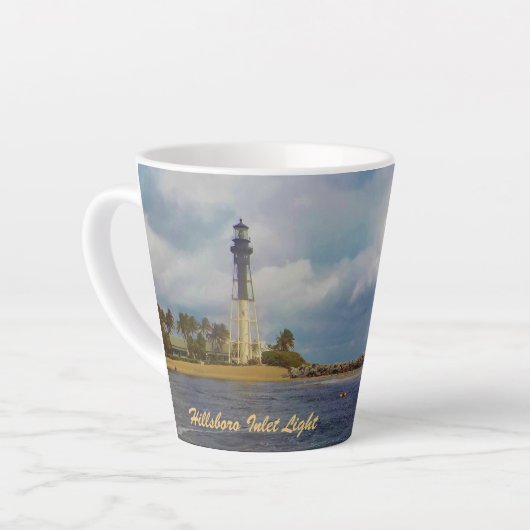 Tasse Latte Lumière Pittoresque Hillsboro Inlet (Angle gauche)