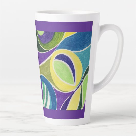 Tasse Latte Lumière Violette (Droite)