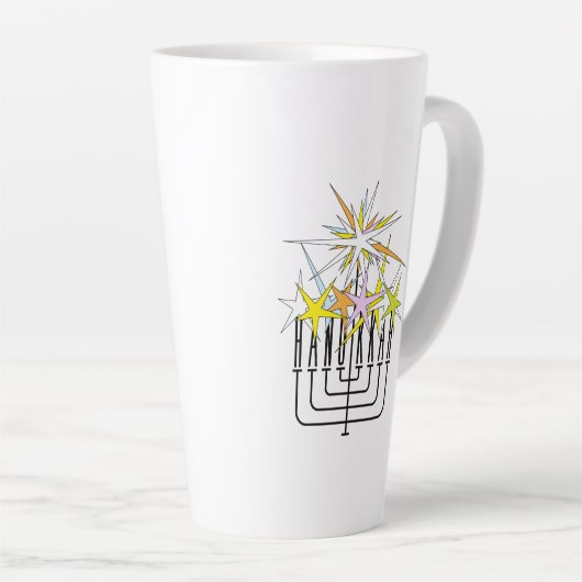 Tasse Latte Lumières Hanoukka (Angle droit)