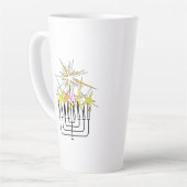 Tasse Latte Lumières Hanoukka (Angle gauche)