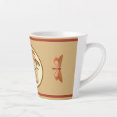 Tasse Latte Lune de champignons papillon orange (Droite)