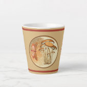 Tasse Latte Lune de champignons papillon orange (Devant)