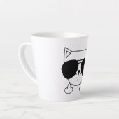 Tasse Latte Lunettes de soleil de chat (Angle gauche)