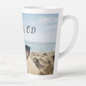 Tasse Latte Lunettes de vue branchées sur une plage optique (Droite)