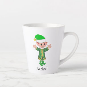 Tasse Latte Lutine Moderne Chanceuse avec Écriture et Monogram