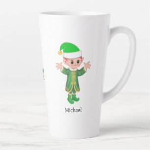 Tasse Latte Lutine Moderne Chanceuse avec Écriture et Monogram
