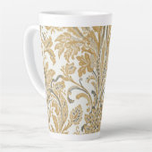 Tasse Latte Luxury, Classic,Elegant,Gold Beige Pattern (Angle gauche)
