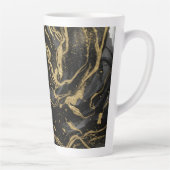 Tasse Latte Luxury Gold and Black Abstract Marble  (Droite)