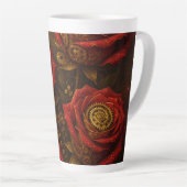 Tasse Latte Luxury Steampunk Roses Romantic Gold Gears (Angle droit)