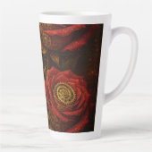 Tasse Latte Luxury Steampunk Roses Romantic Gold Gears (Droite)