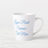 Tasse Latte Lynx Point Siamese Chat Parent Personnalisé (Droite)