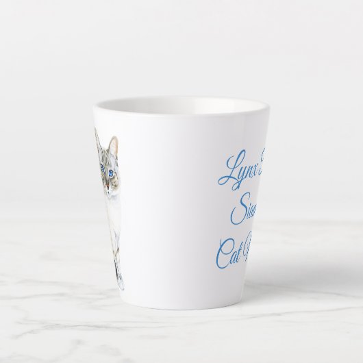 Tasse Latte Lynx Point Siamese Chat Parent Personnalisé (Devant)