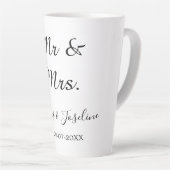 Tasse Latte M. et Mme ajoutent le nom est. Date année couple m (Angle droit)