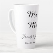 Tasse Latte M. et Mme ajoutent le nom est. Date année couple m (Angle gauche)