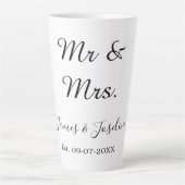 Tasse Latte M. et Mme ajoutent le nom est. Date année couple m (Devant)