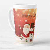 Tasse Latte M. et Mme Claus Snowman et Rudolph (Angle gauche)