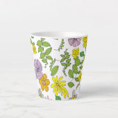 Tasse Latte Ma conception de fleurs (Devant)