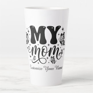 Tasse Latte Ma maman esthétique papillon fête des mères