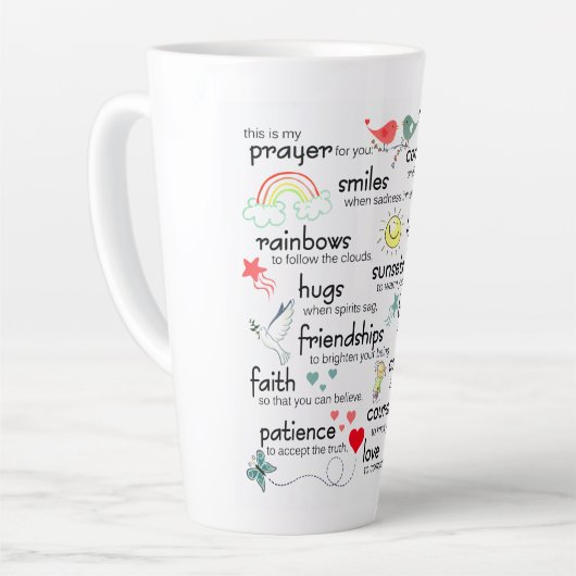 Tasse Latte Ma Prière Pour Vous Bénédiction (Angle gauche)