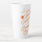 Tasse Latte Ma saison préférée est Citrouille épice automne im (Devant)